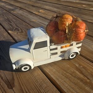 Happy Harvest Metal Truck loaded with pumpkins